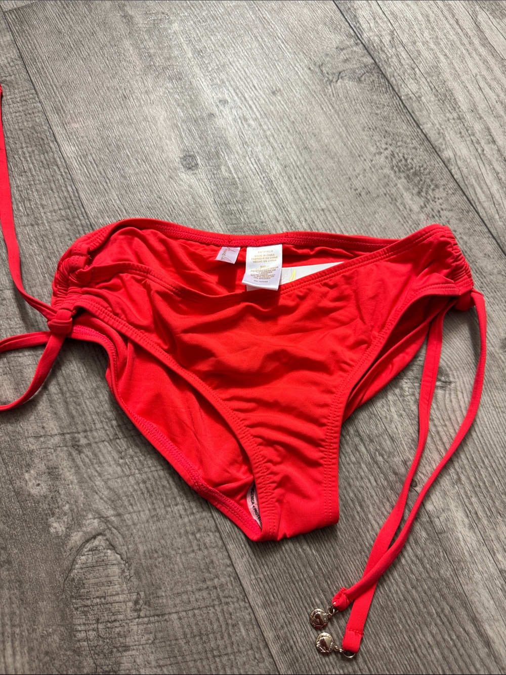 Anne Cole Red Tie-Side One Piece Swim Bottom